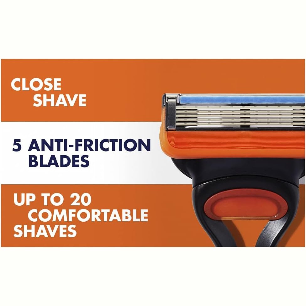 Gillette Fusion5 Razor Handle + 4 Cartridges 1 Pack