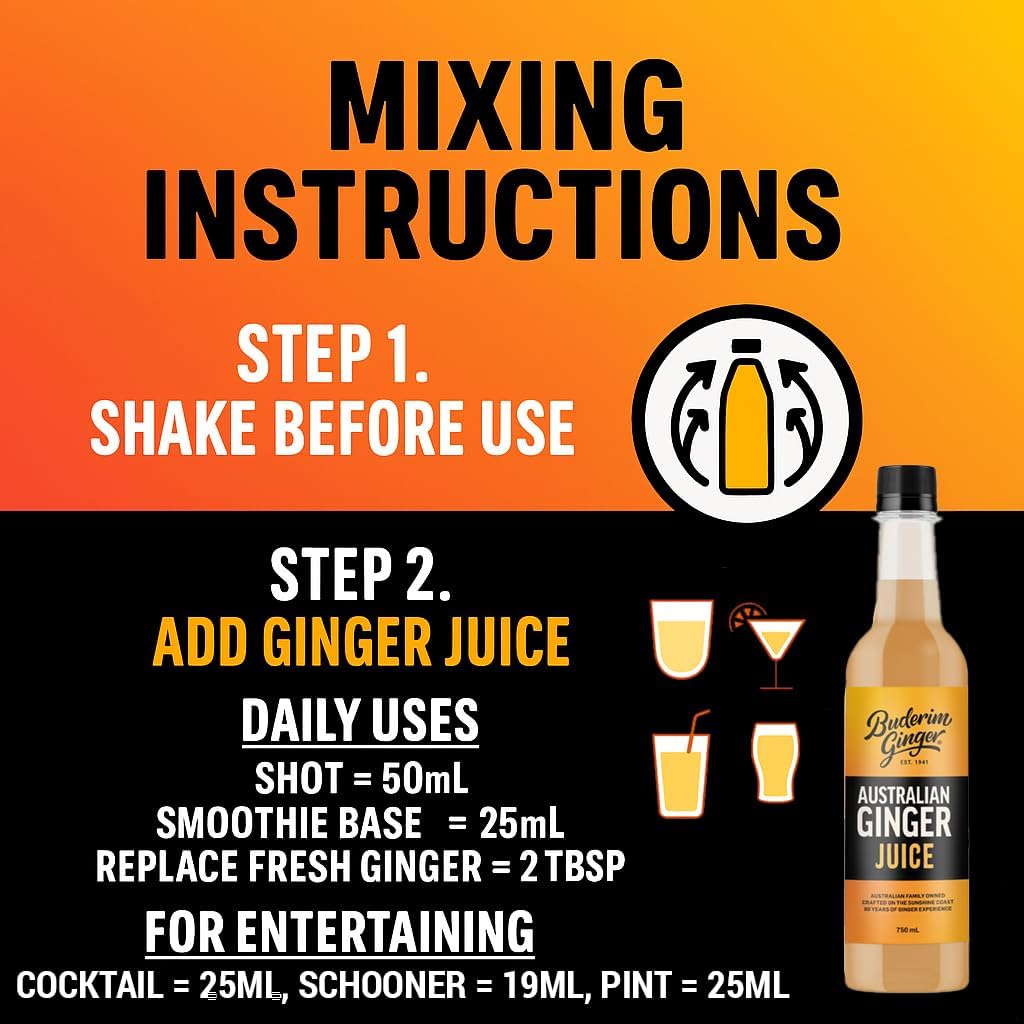 Buderim Ginger Australian Ginger Juice 750ml