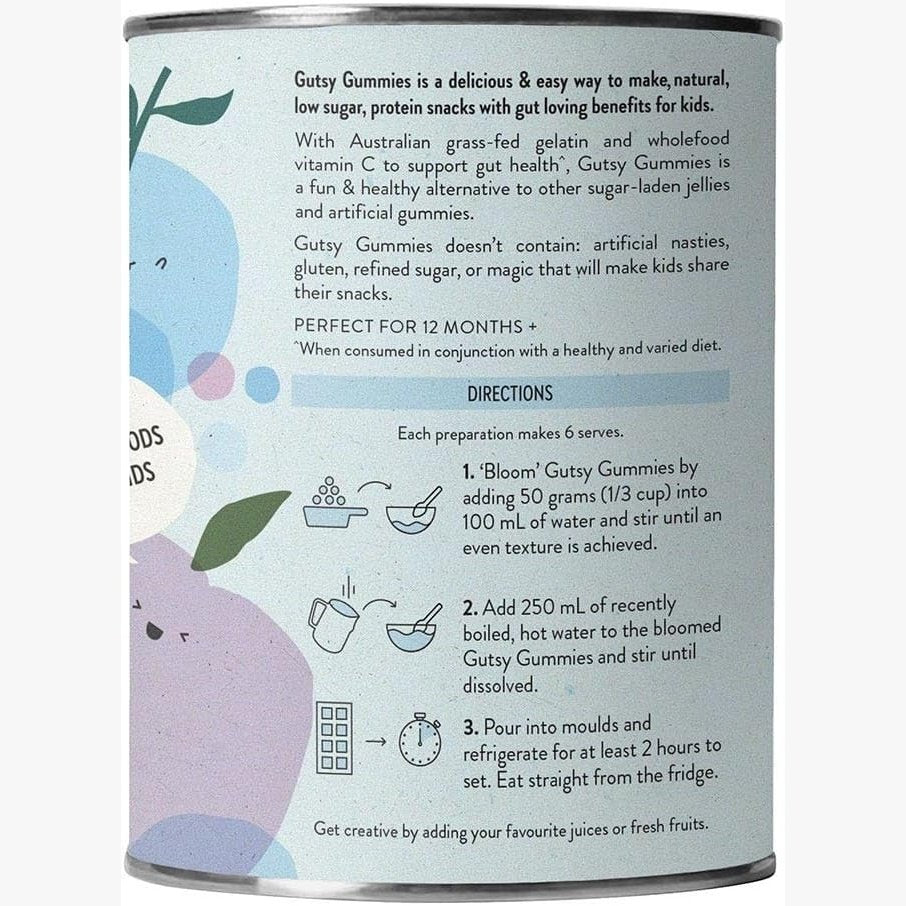 Nutra Organics Gutsy Gummies (Gut Loving Snack) Blueberry 150g