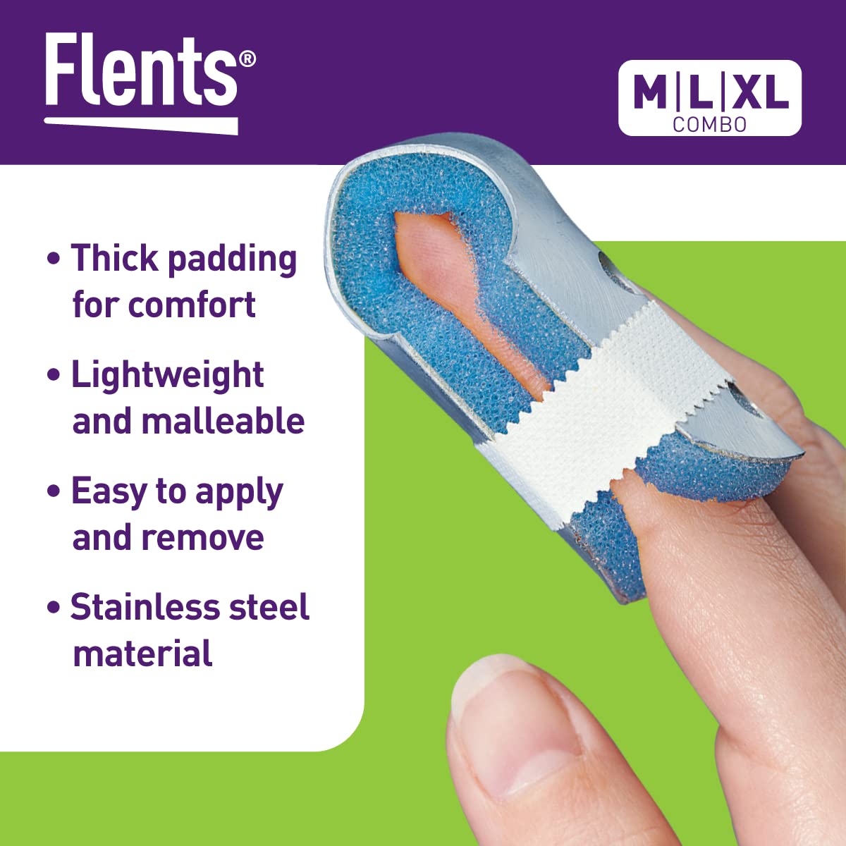 Flents Four Sided Finger Splint Large