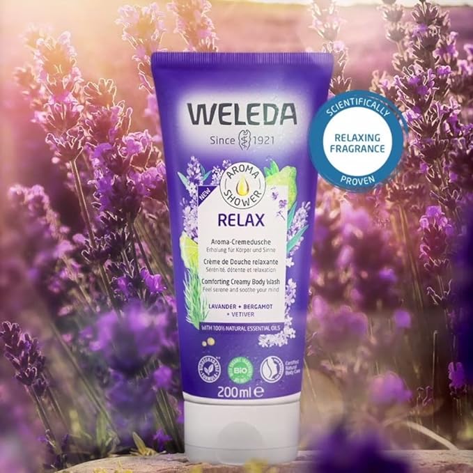 Weleda Organic Aroma Shower Gel Relax (Lavender + Bergamot + Vetiver) 200ml