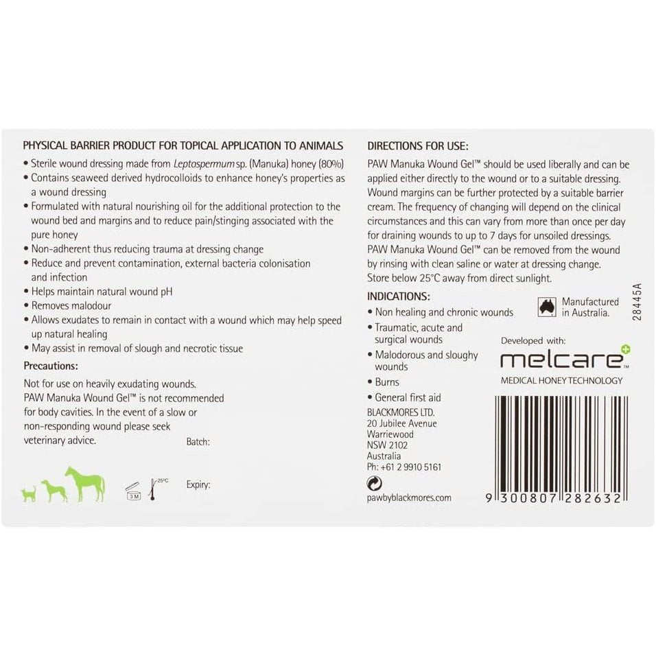 PAW By Blackmores Manuka Wound Gel (+ Protective Barrier For Wound Care) 25g