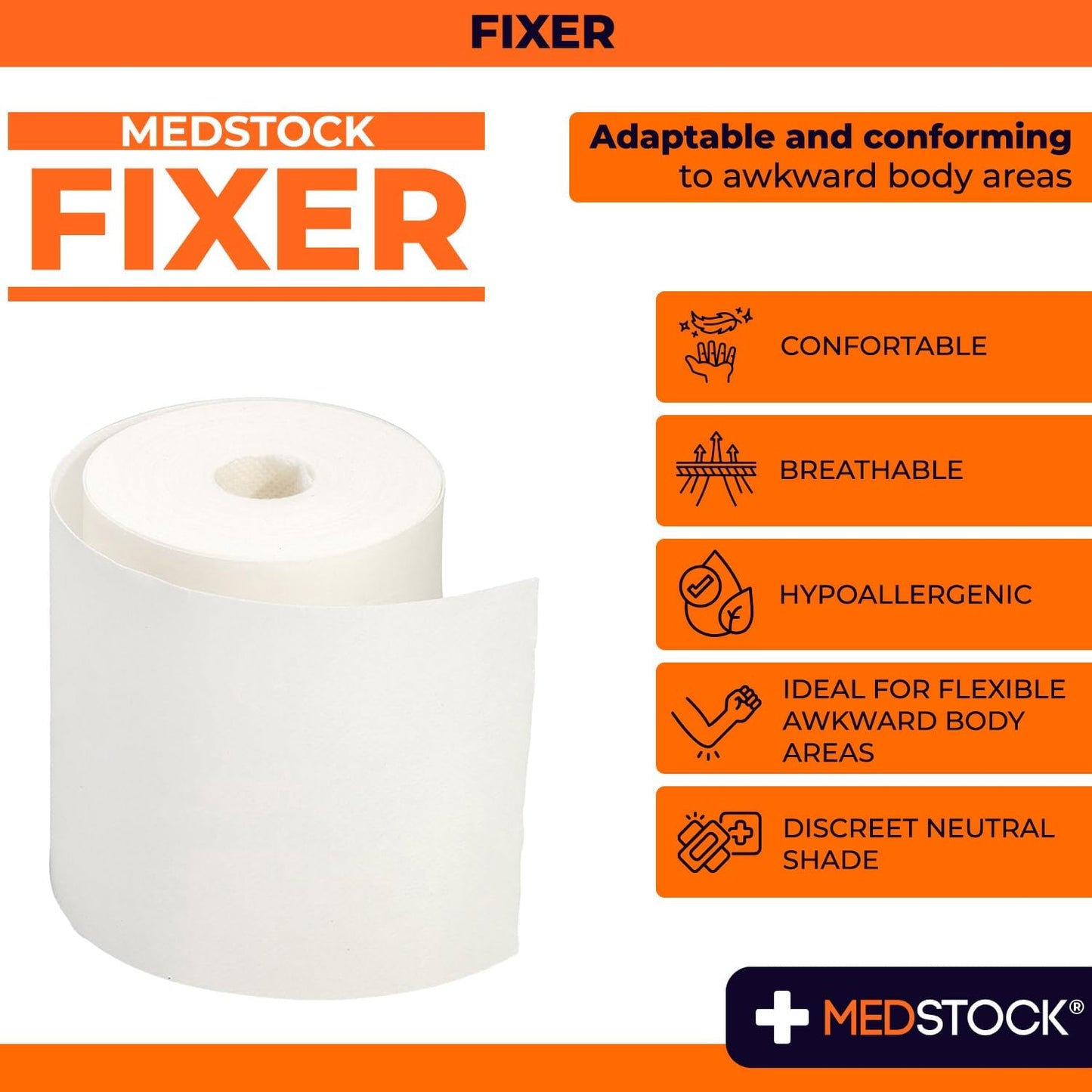 Medstock Fabric Roll Fixer 10 cm X 1M