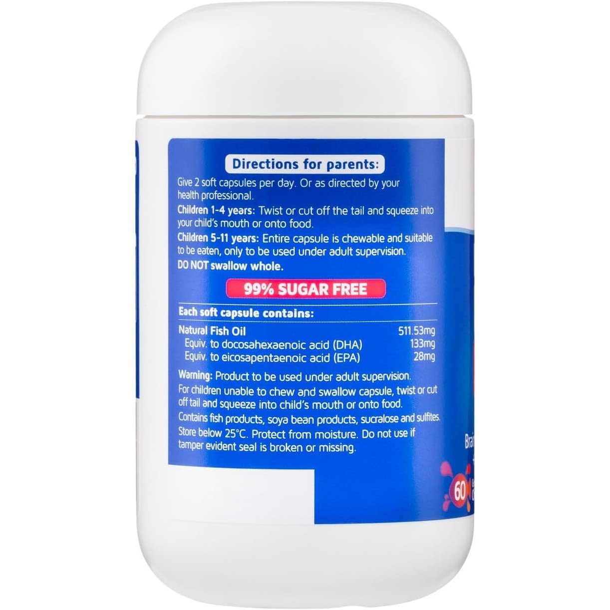 Nature's Way Kids Smart Chewable Omega 3 Fish Oil Trio 60 Pack