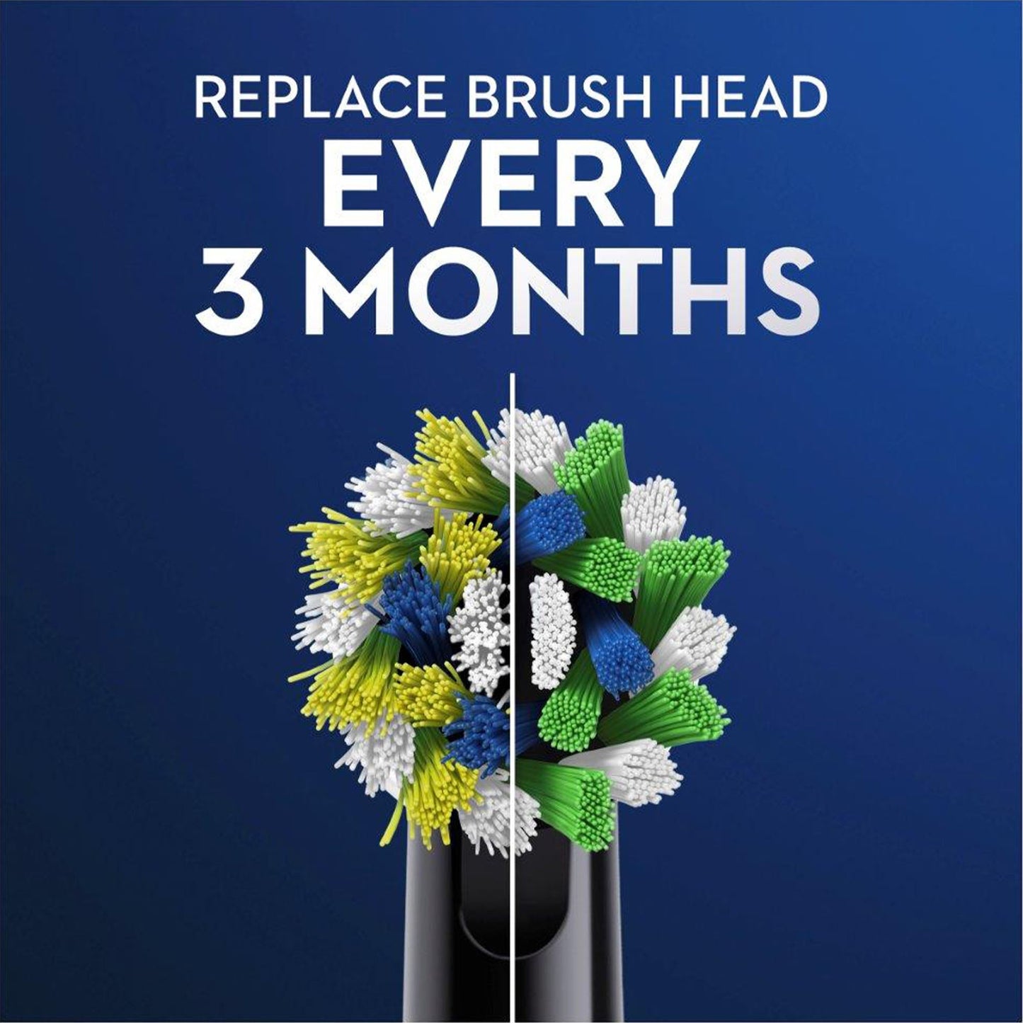 Oral B Power Toothbrush Cross Action Refills Black 3 Pack