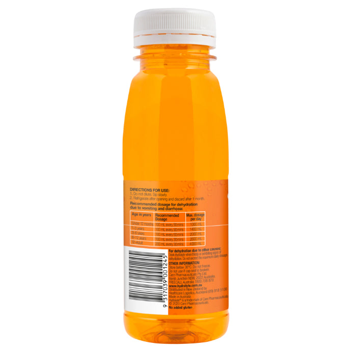 Hydralyte Electrolyte Solution Orange Flavoured 250ml