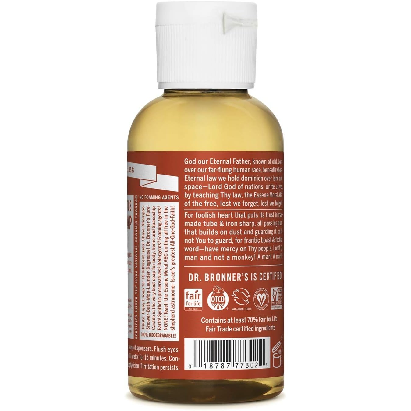 Dr. Bronner's Pure-Castile Soap Liquid (Hemp 18-in-1) Eucalyptus 59ml