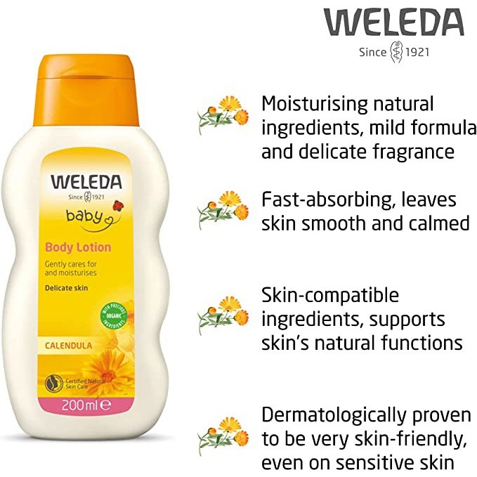 WELEDA Calendula Body Lotion Baby 200ml