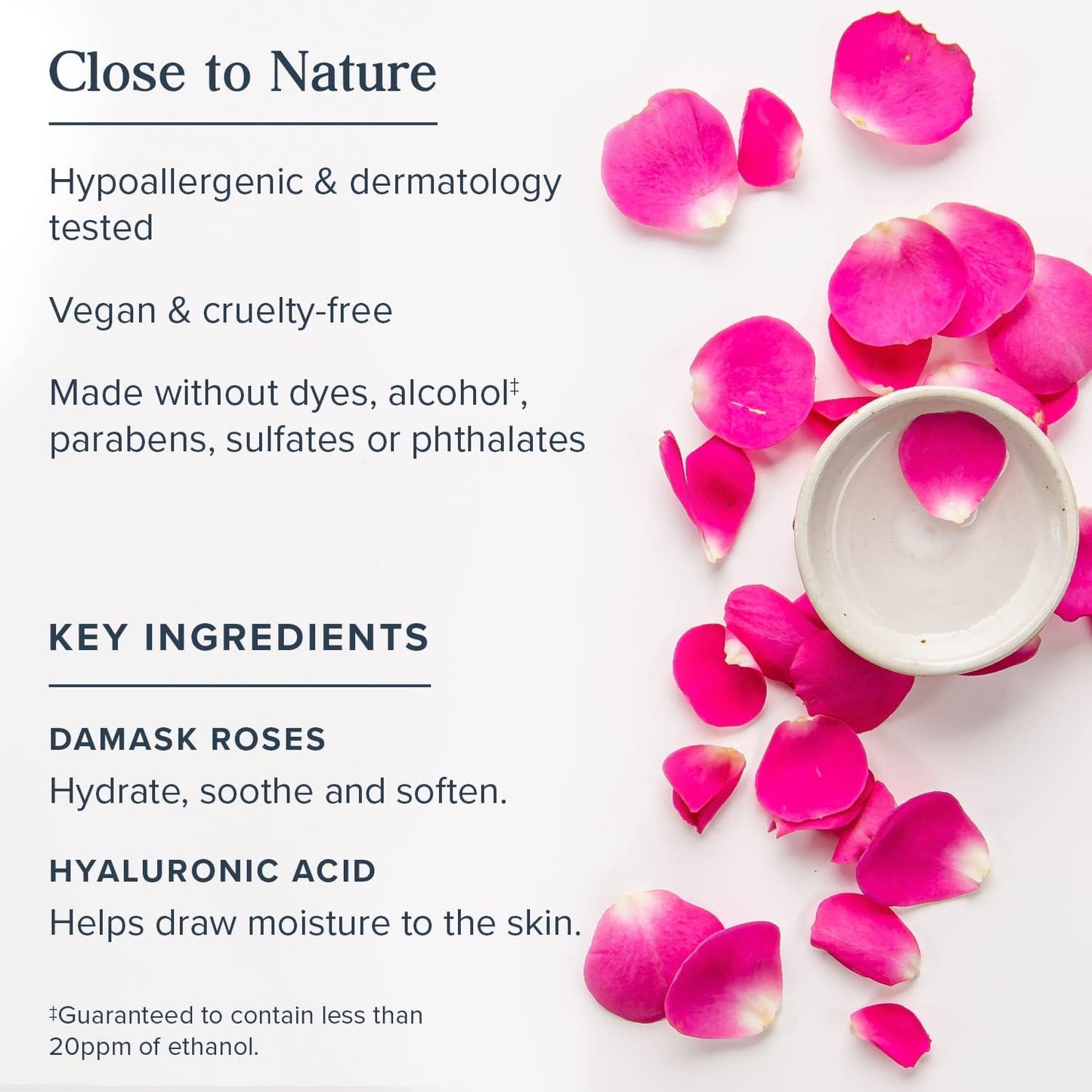 HERITAGE STORE Rosewater Serum 1% Hyaluronic Dry to Combination Skin 59ml