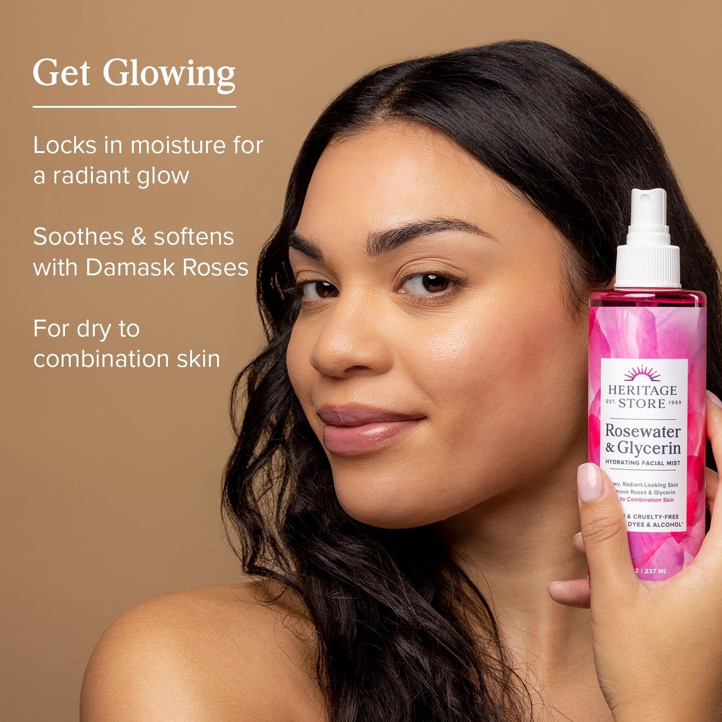 HERITAGE STORE Rosewater & Glycerin Hydrating Facial Mist 118ml