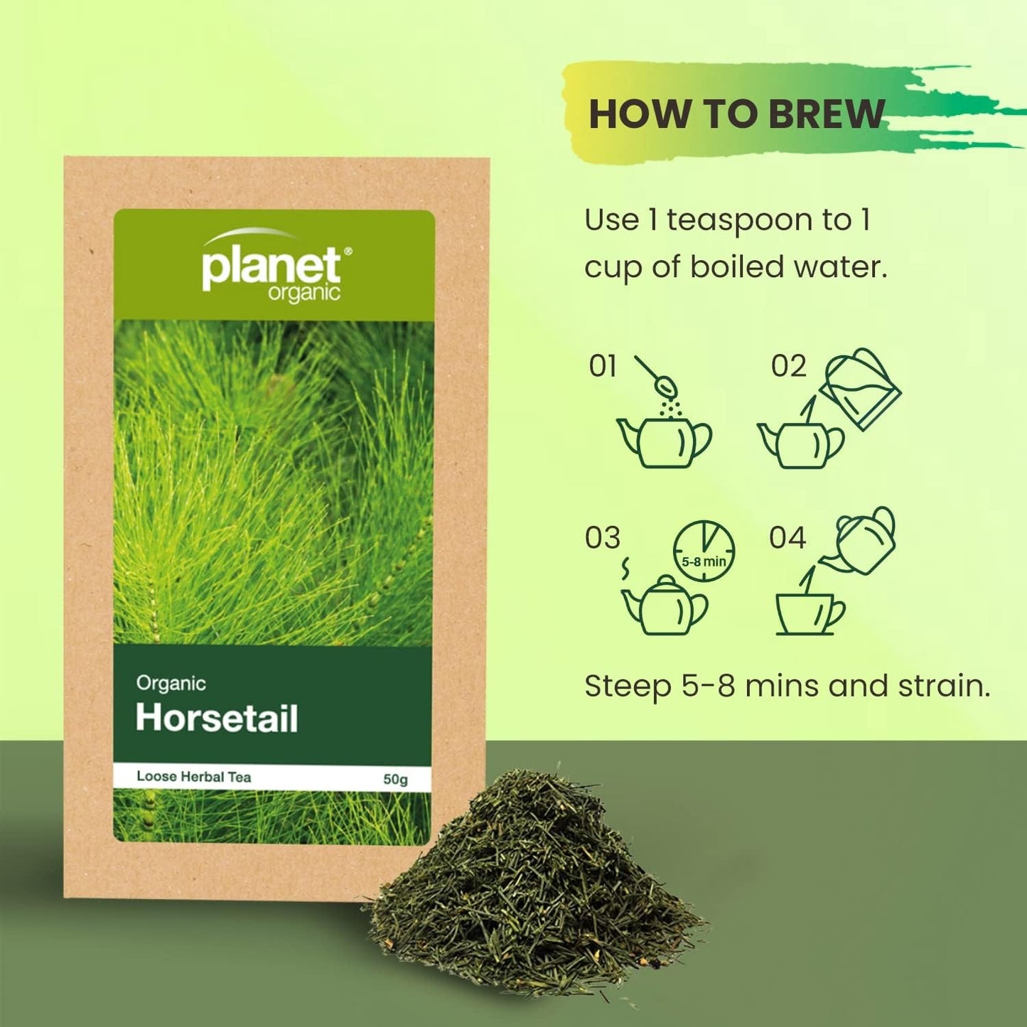 Planet Organic Organic Horsetail Loose Leaf Tea 50g