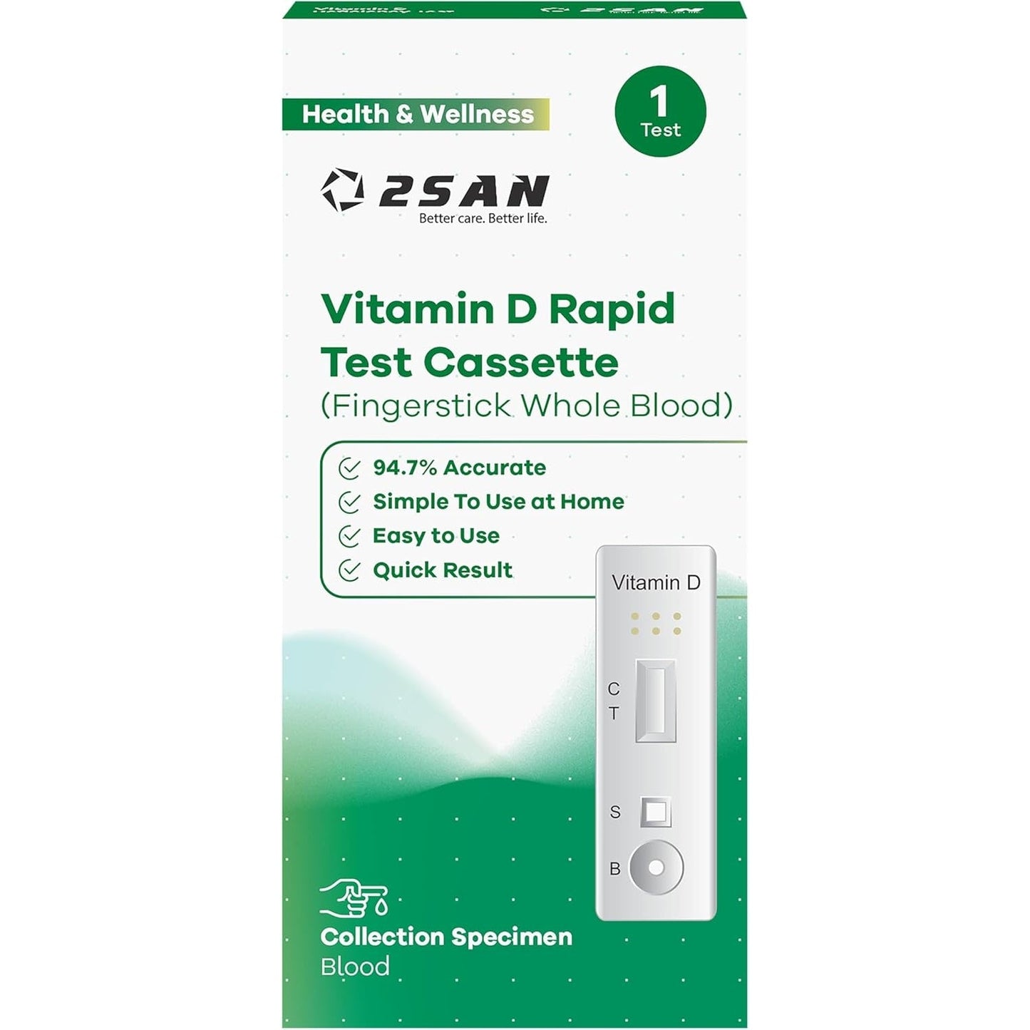 2San Vitamin D Rapid Test Cassette 1 Test
