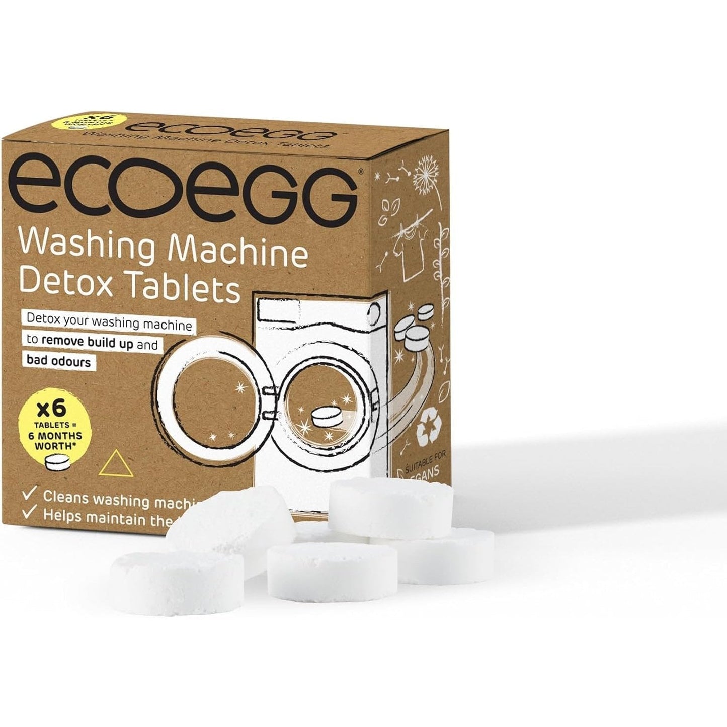 ECOEGG Washing Machine Detox Tablets 6pk