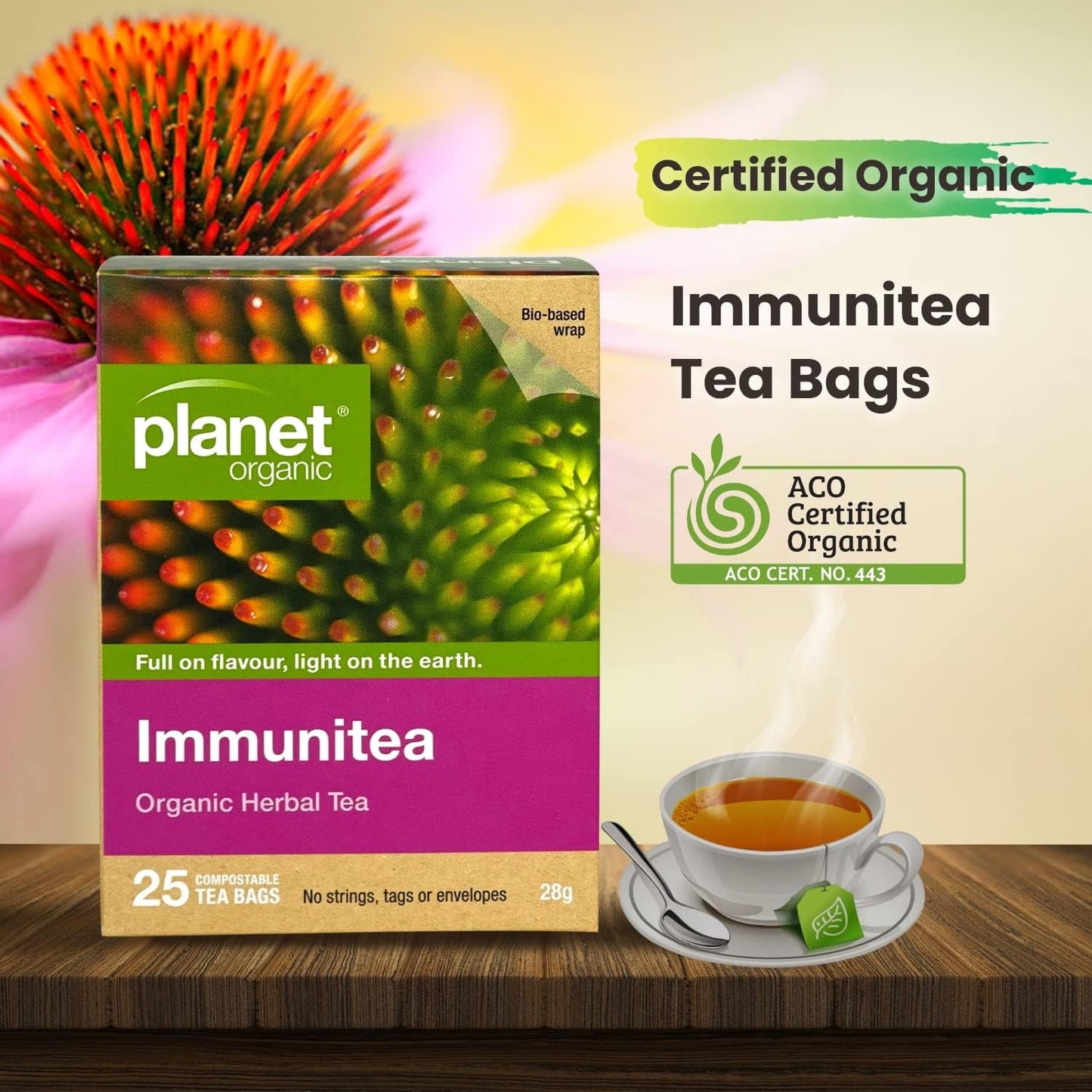 Planet Organic Organic Immunitea Herbal Tea x 25 Tea Bags