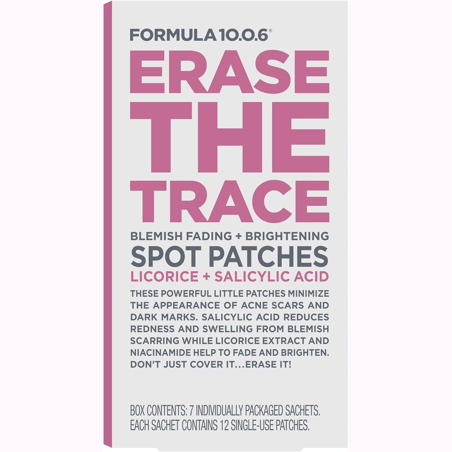 Formula 10.0.6 Erase The Trace Blemish Fading + Brightening Spot Patches 12 Pack