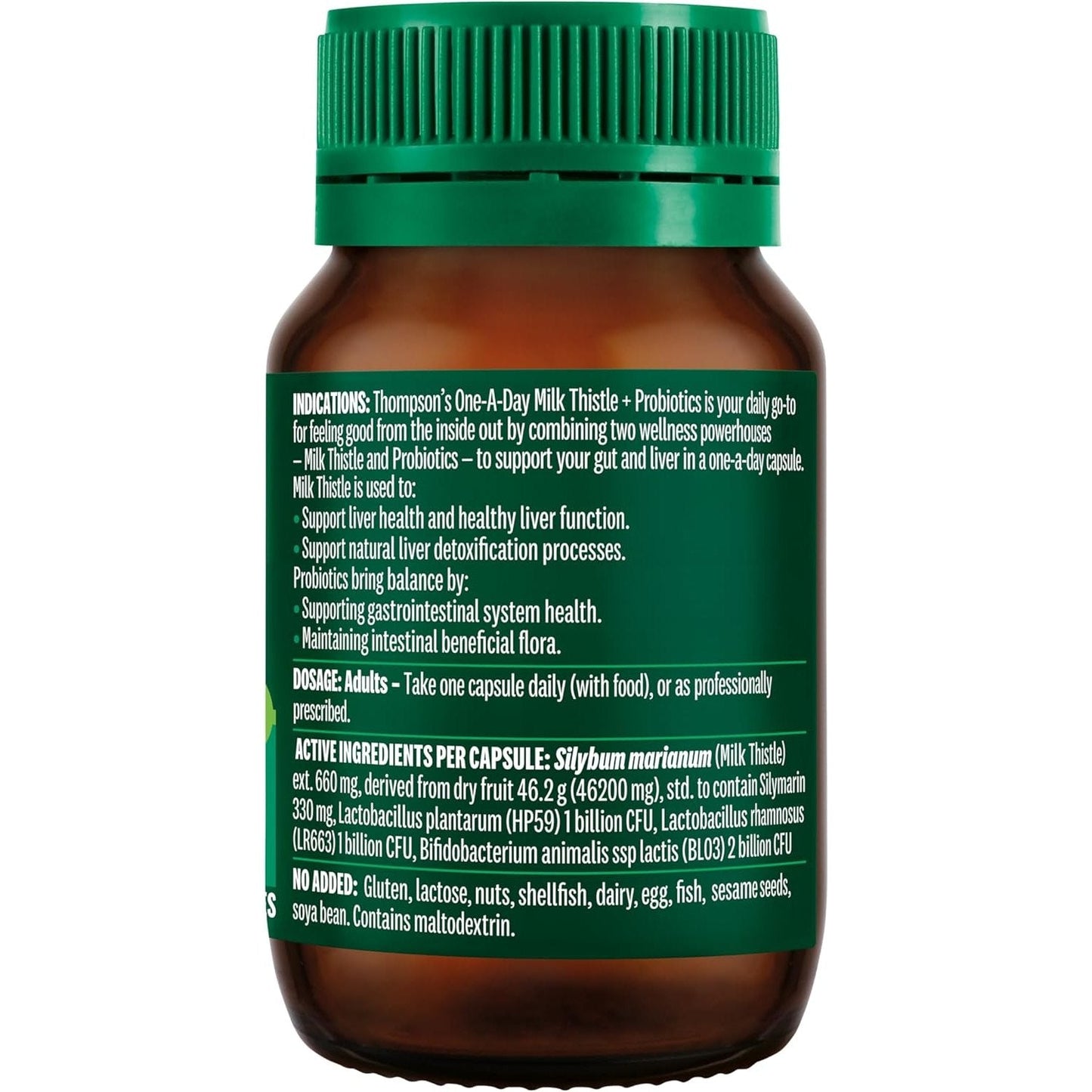 Thompsons One-a-day Milk Thistle Plus Probiotics 30c