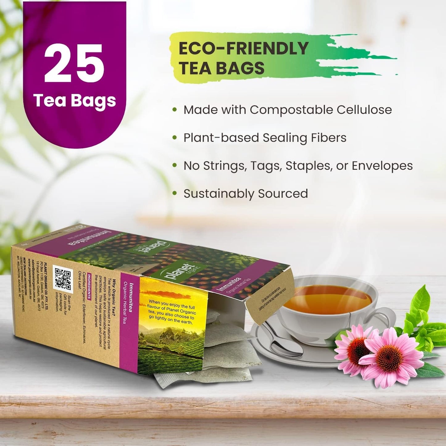 Planet Organic Organic Immunitea Herbal Tea x 25 Tea Bags