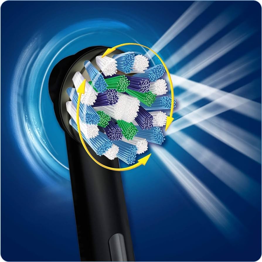 Oral B Power Toothbrush Cross Action Refills Black 3 Pack