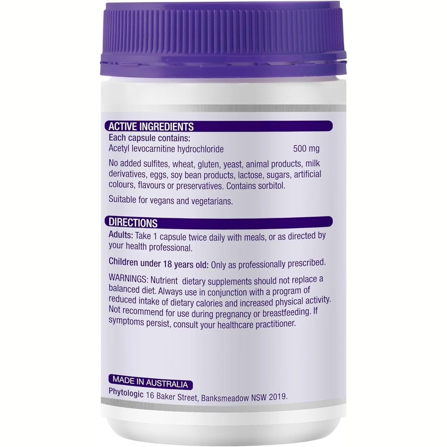 Henry Blooms Acetyl-L -Carnitine 500 180c