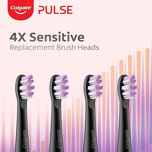 Colgate Electric Toothbrush Pulse Sensitive Refills 4 Pack