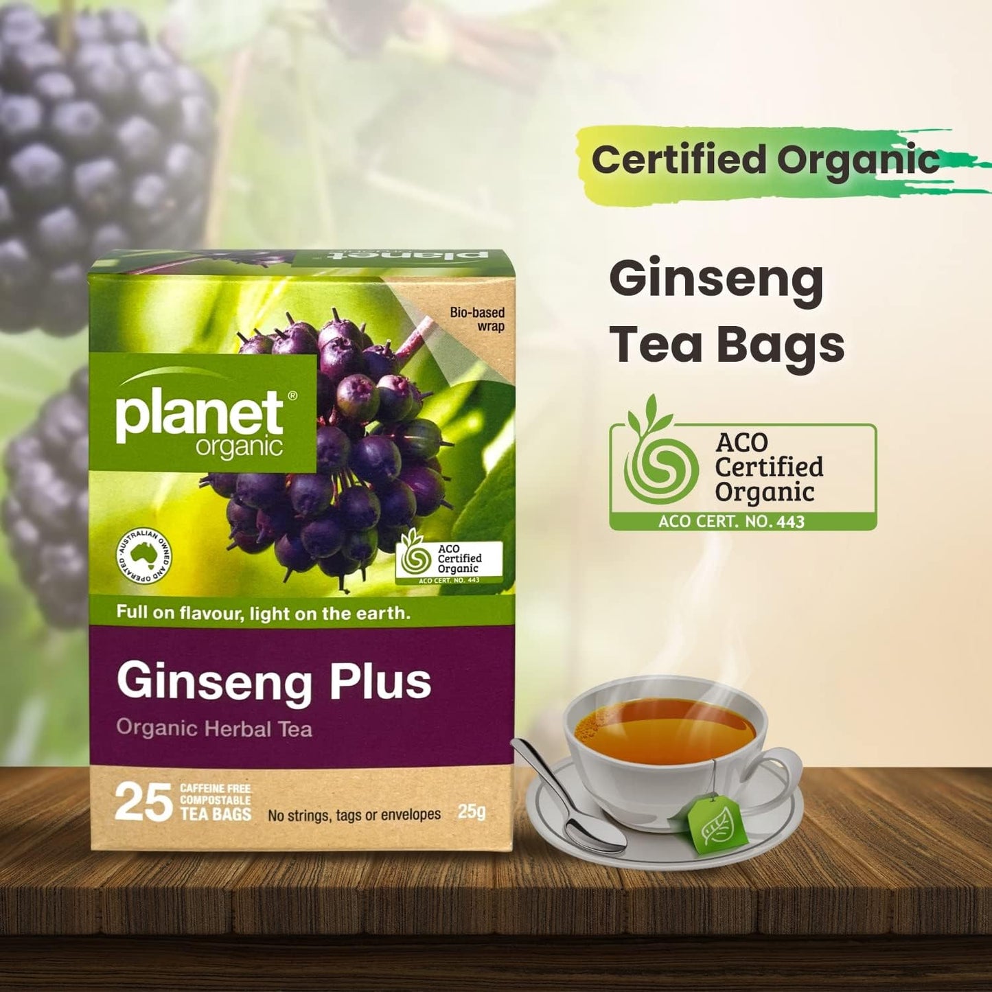 Planet Organic Organic Siberian Ginseng Root Loose Leaf Tea 75g