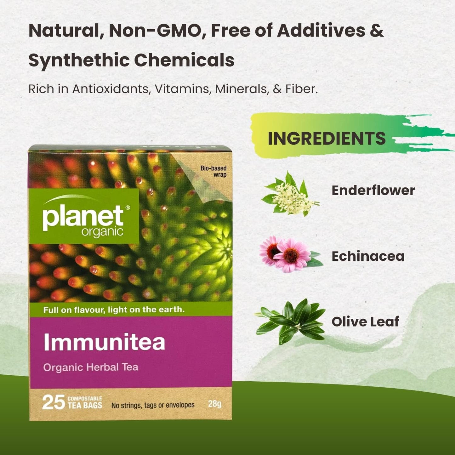 Planet Organic Organic Immunitea Herbal Tea x 25 Tea Bags