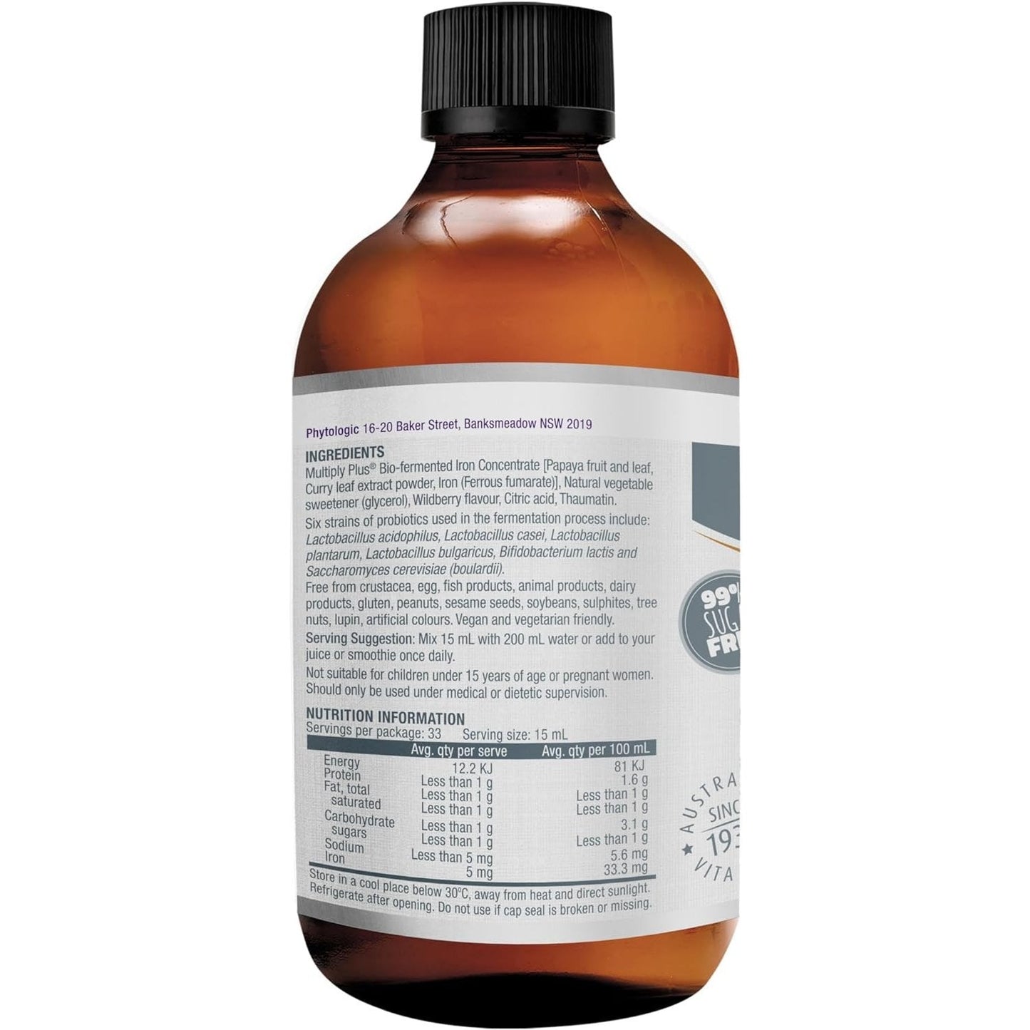 Henry Blooms Bio-Fermented Liquid Iron Concentrate 500ml