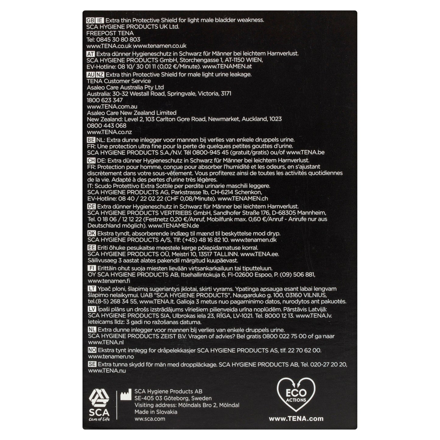 Tena Pad Men Level 0 14pk