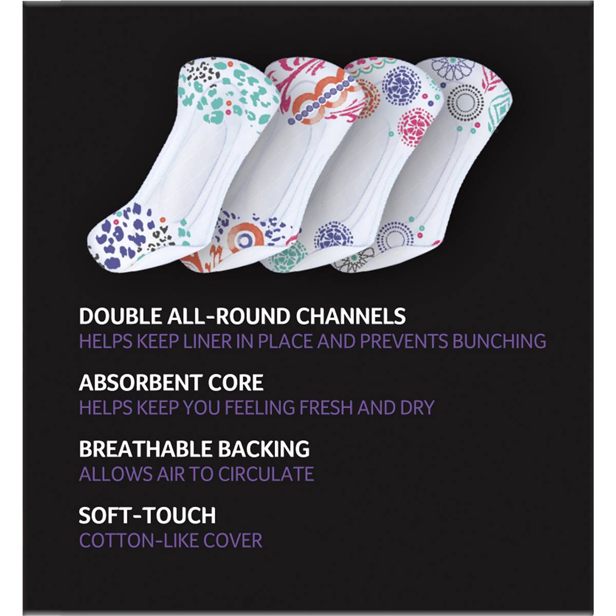 U By Kotex Designer Series Liners Protect Liners 30 Pack