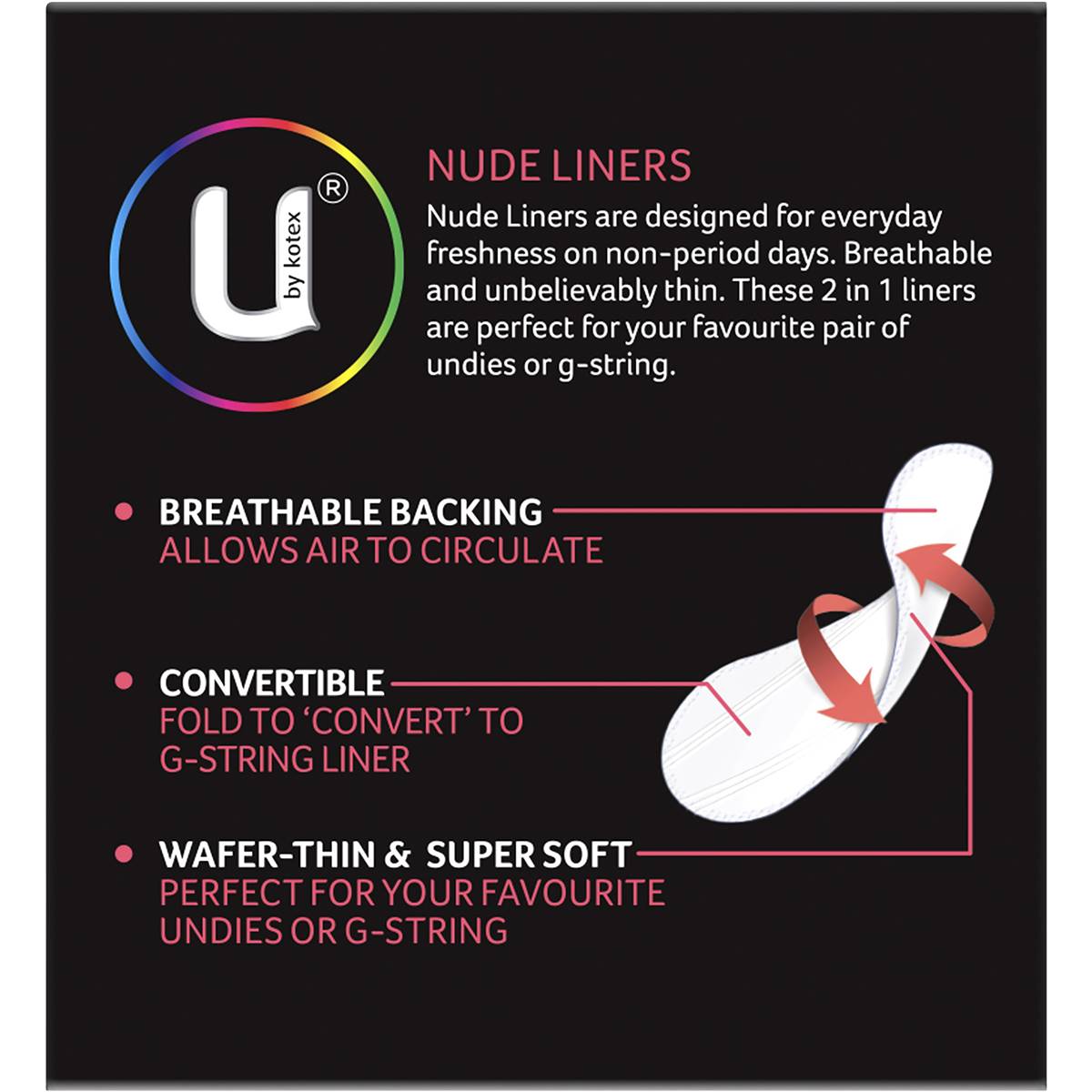U by Kotex Nude Liners 30pack