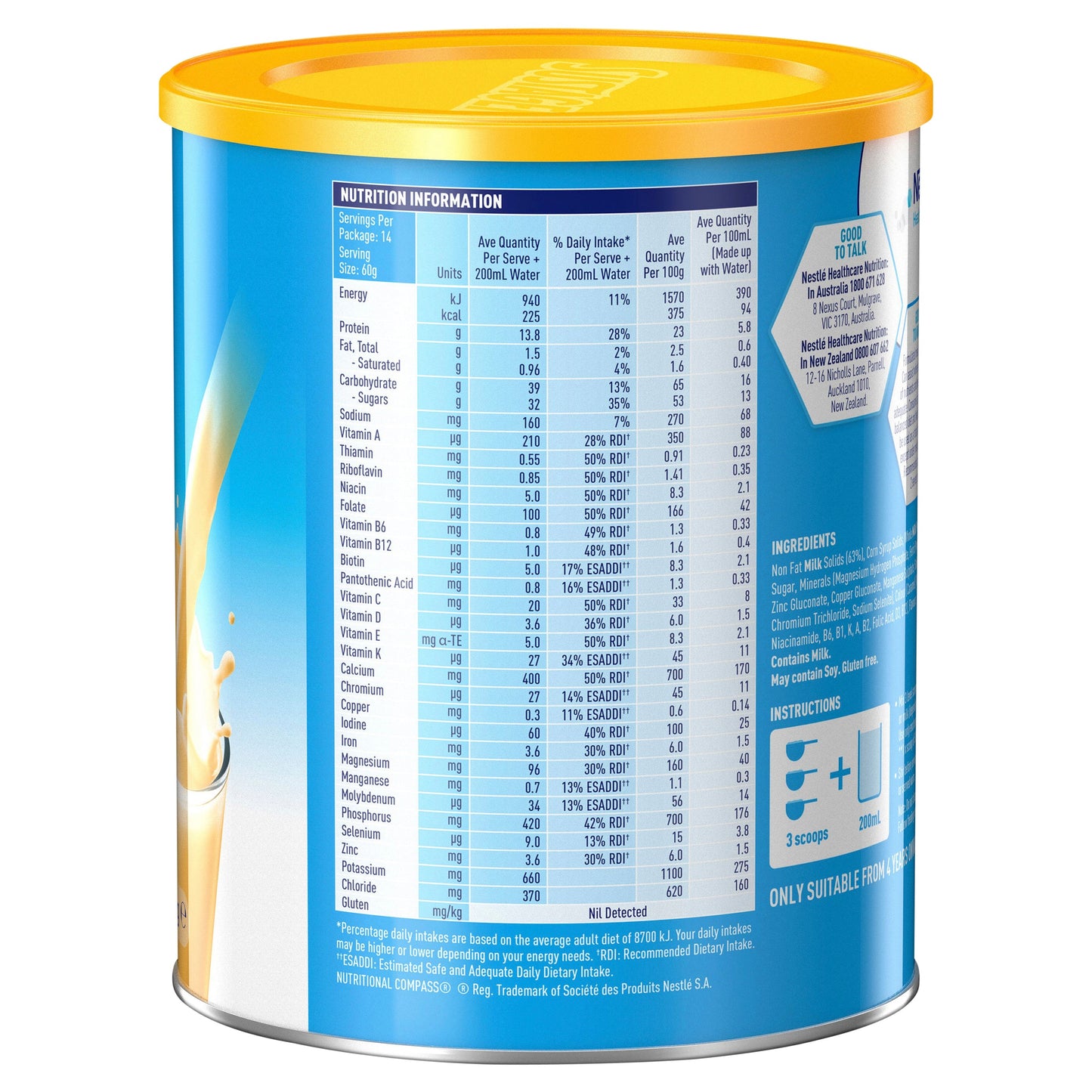 SUSTAGEN Hospital Formula Caramel 840g