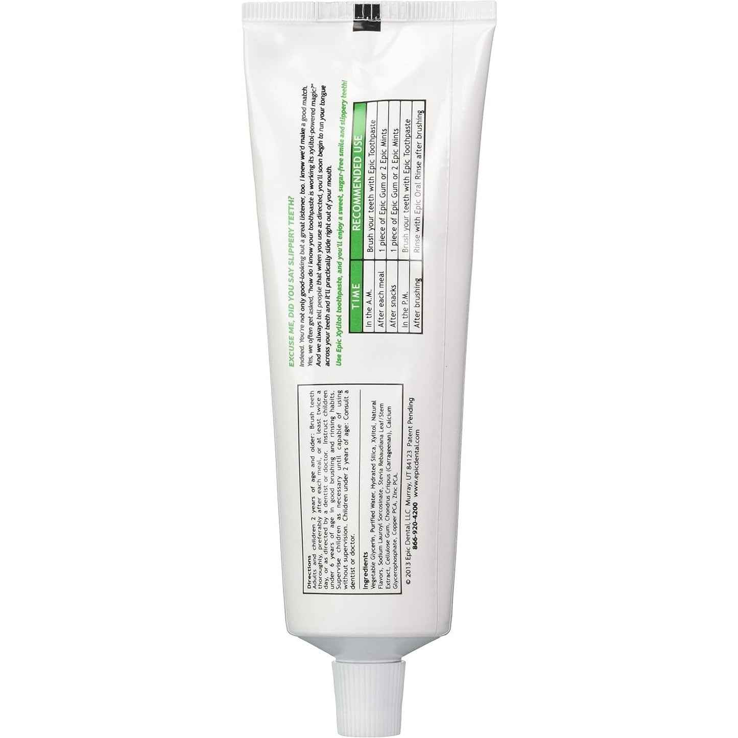 Epic Spearmint Toothpaste with Xylitol (Fluoride Free) 4.9oz