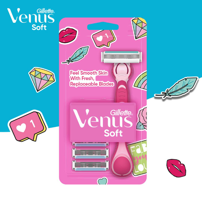 Gillette Simply Venus Razor with 4 Refills