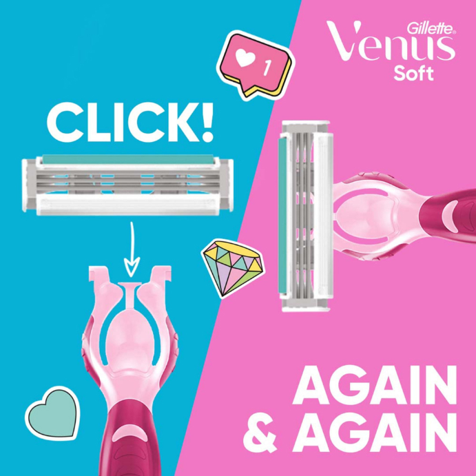 Gillette Simply Venus Razor with 4 Refills