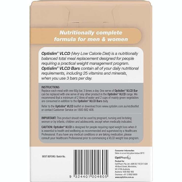 Optislim VLCD Bar Cookies and Cream Bars 5 Pack