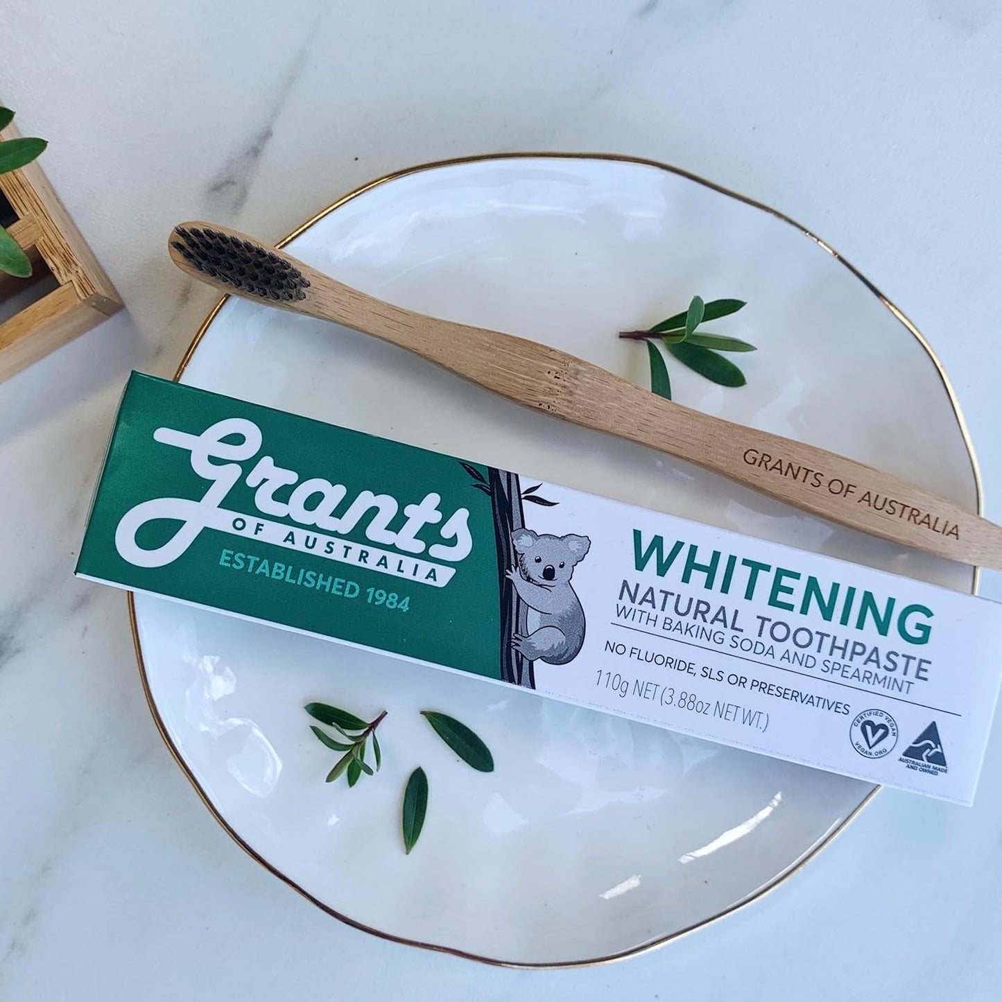 Grants Of Australia Natural Toothpaste Whitening with Baking Soda & Spearmint 110g