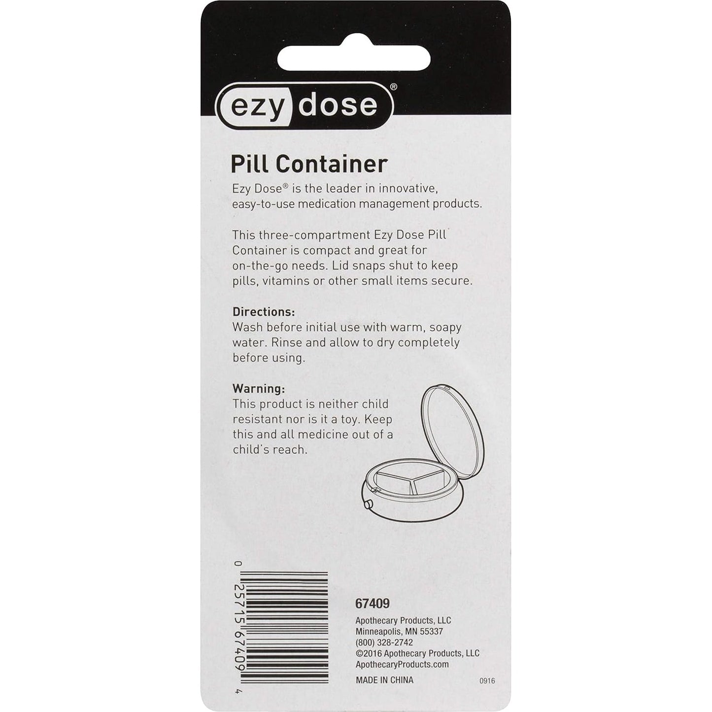 Ezy Dose Round Fashion Pill Case