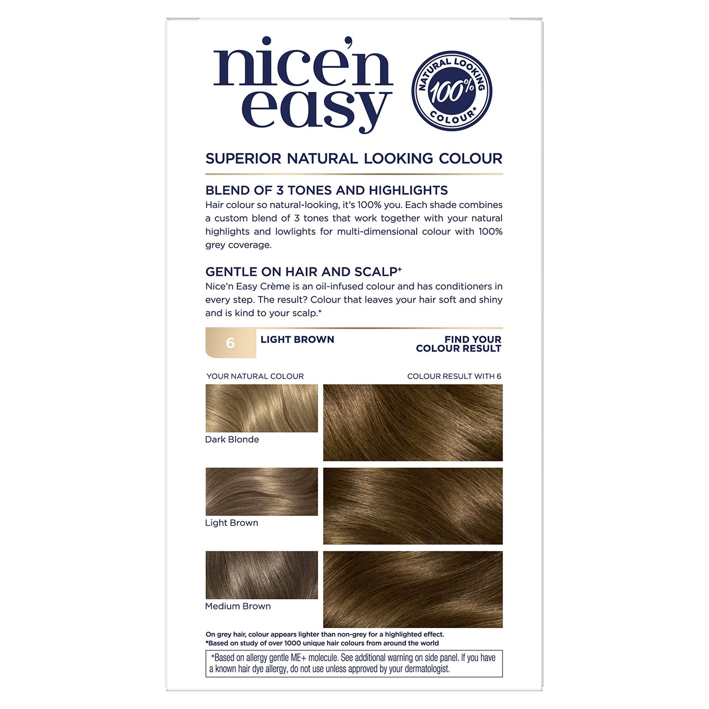 Clairol Nice N Easy Repair - 6 Light Brown Hair Colour