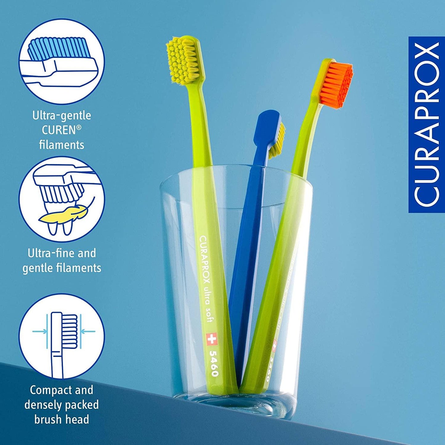 Curaprox 5460 Ultra Soft Toothbrush Trio Pack