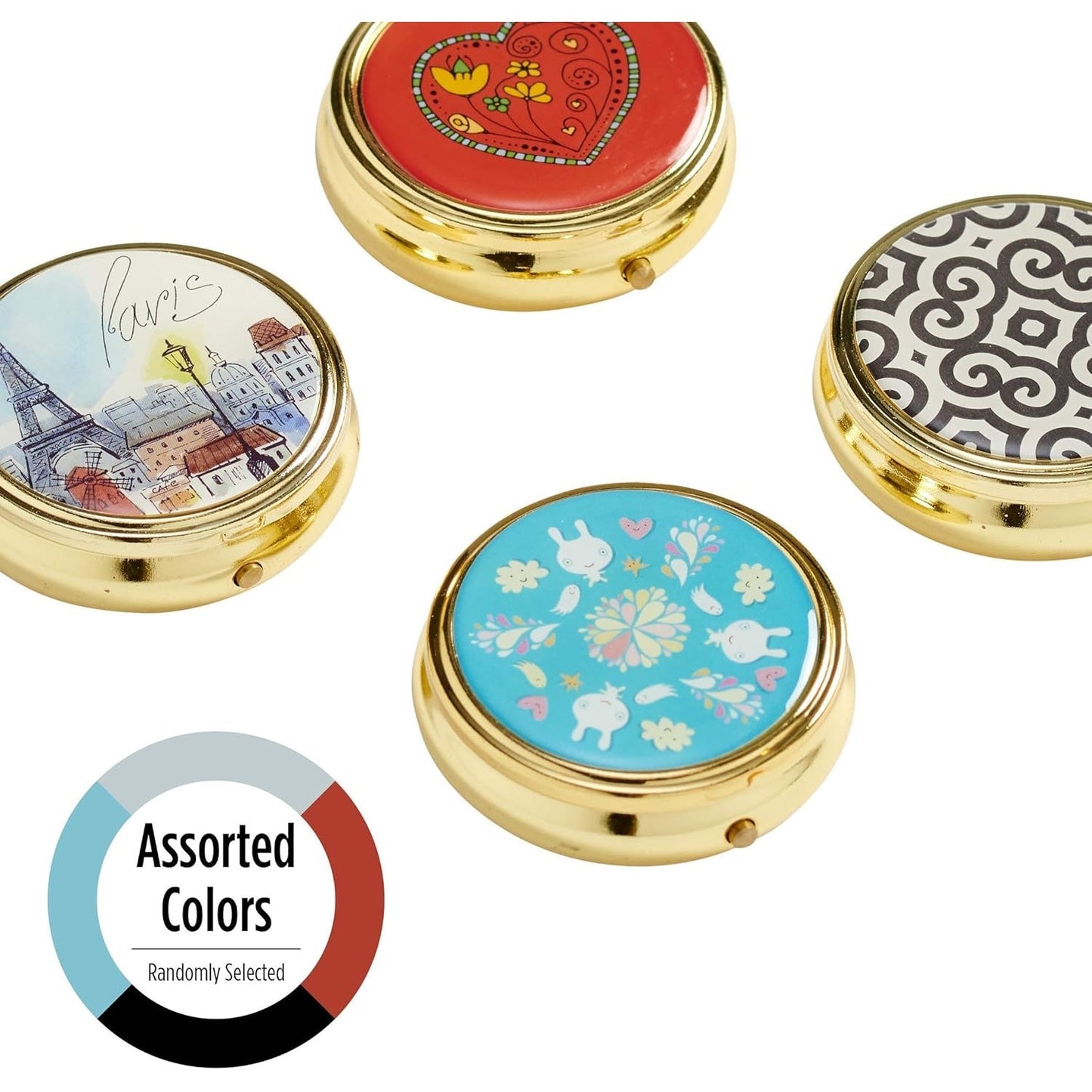Ezy Dose Round Fashion Pill Case