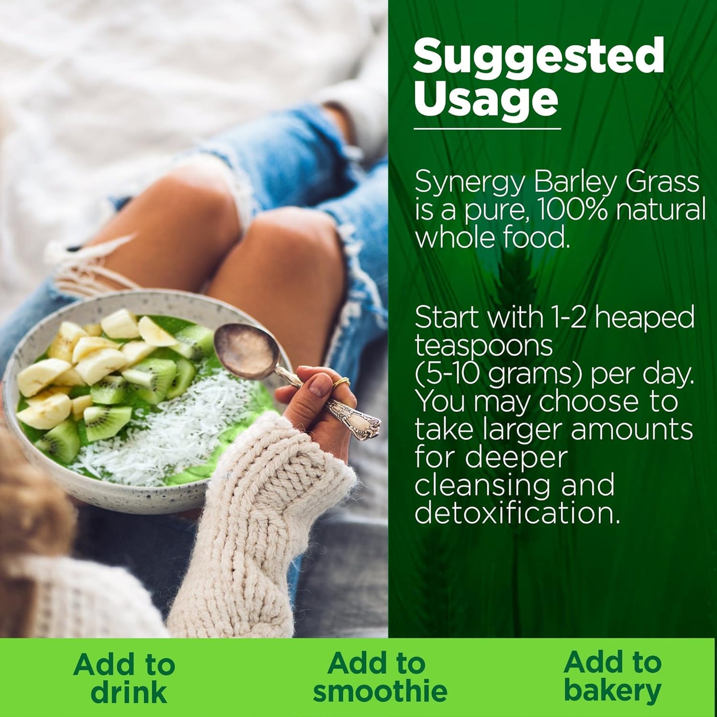 Synergy Natural Organic Barley Grass Powder 100g