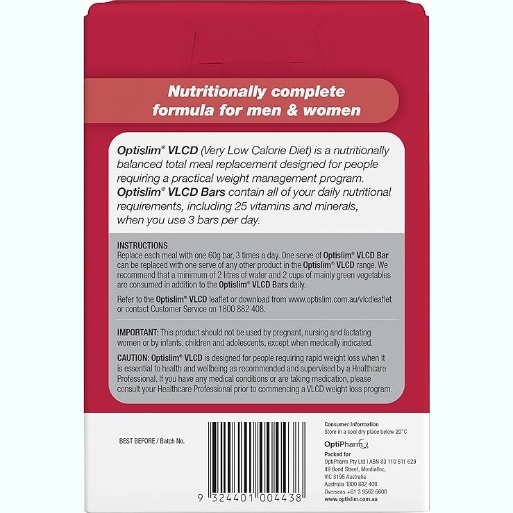 OptiSlim VLCD Bar Choc Berry Crunch 5PK