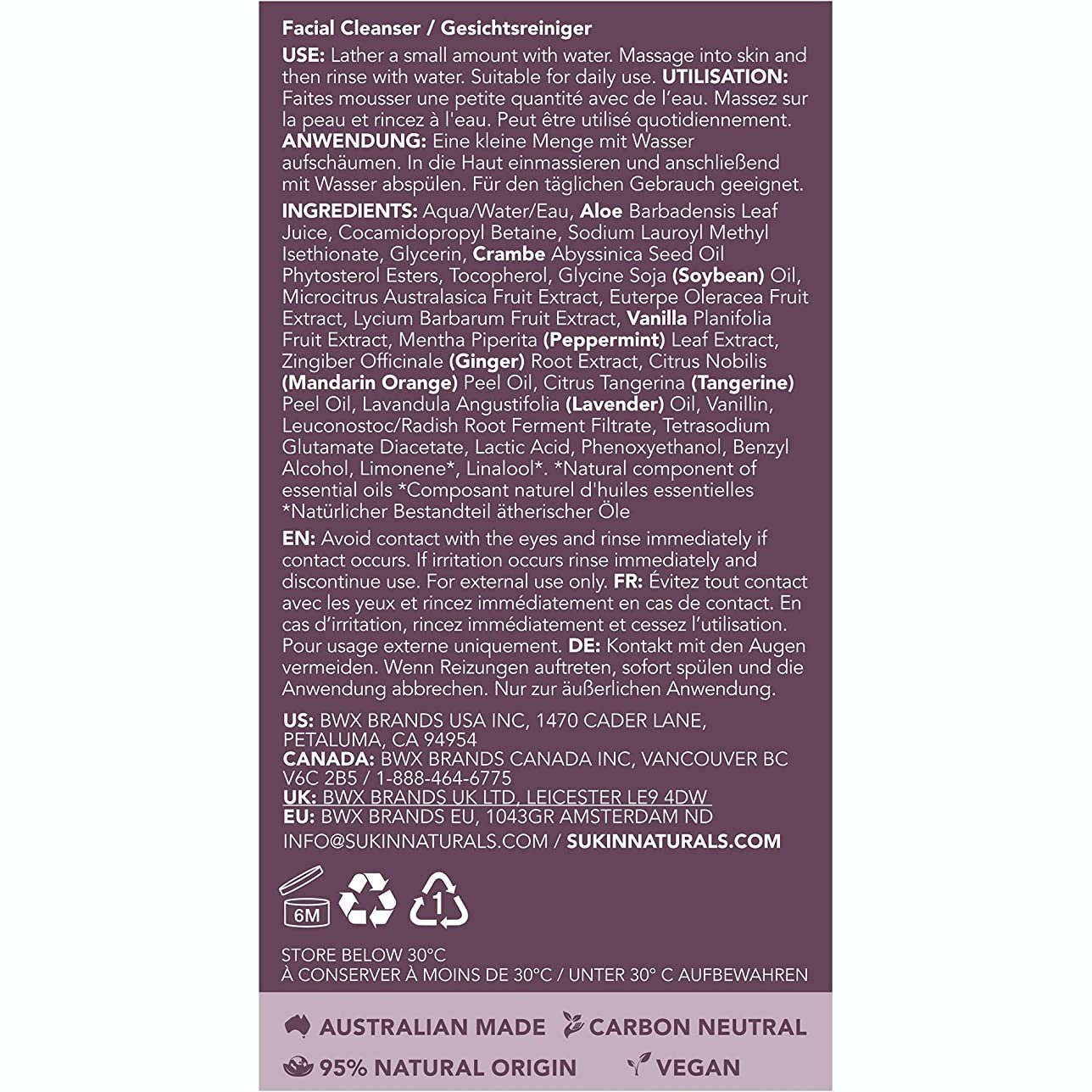 SUKIN Purely Ageless Micro Exfoliating Cleanser 125mL