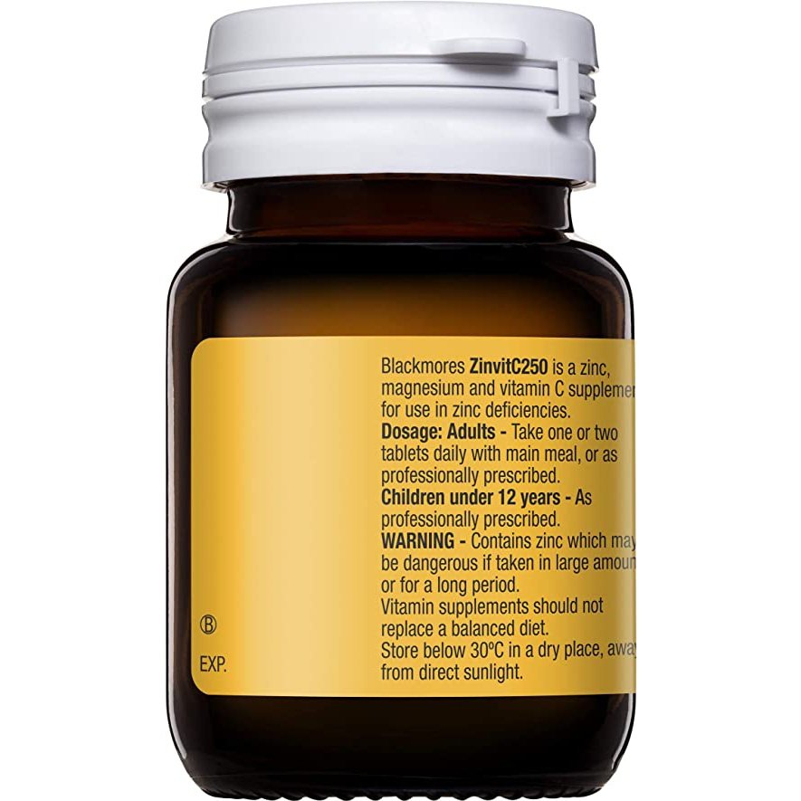 Blackmores Zinvit C 250mg 50 Tablets
