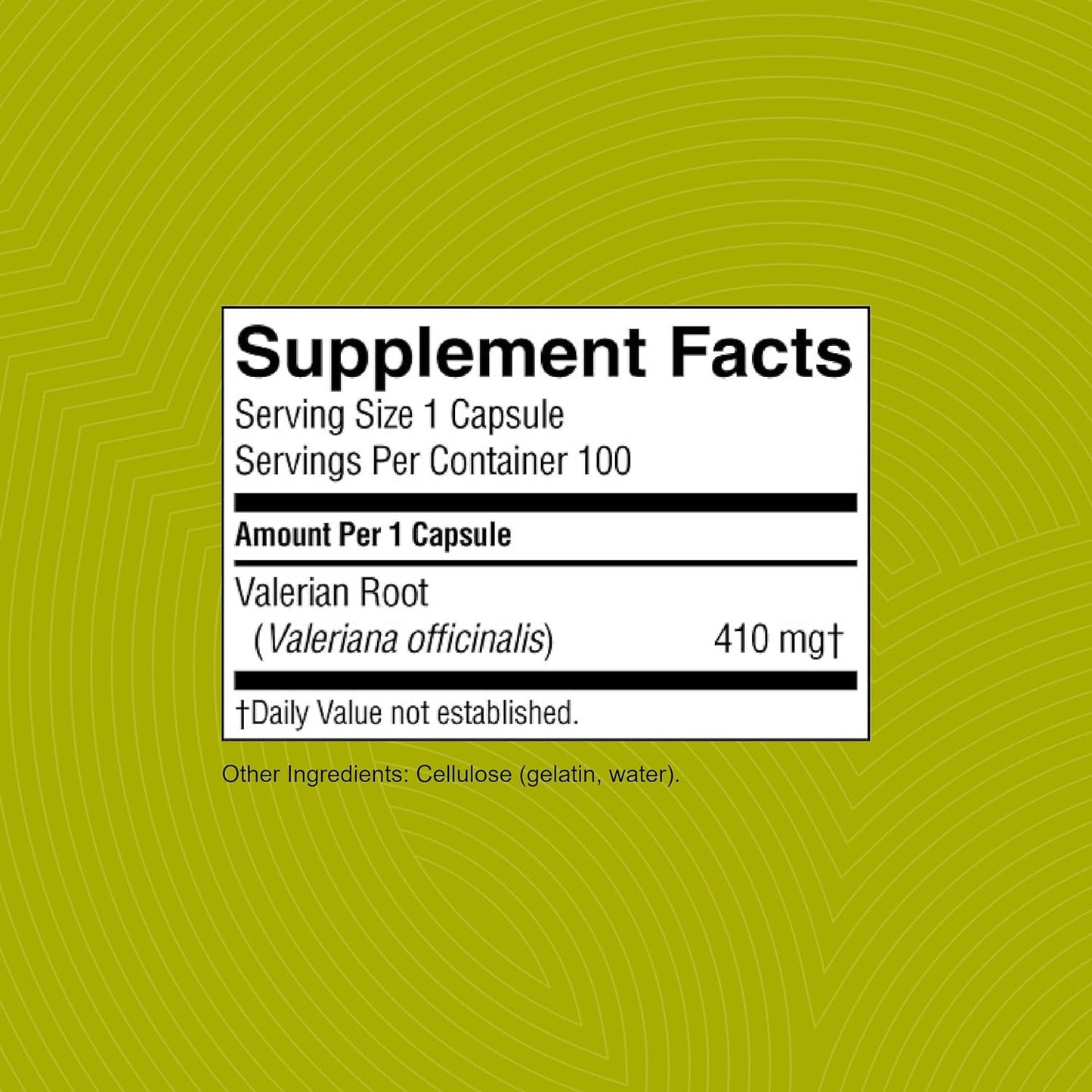 Nature's Sunshine Valerian Root 440mg 100c
