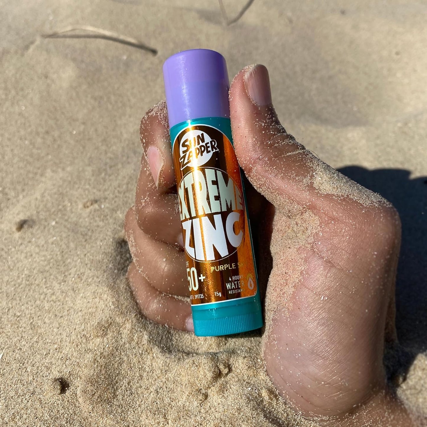 SUN ZAPPER Extreme ZINC STICK 15G PURPLE SKY