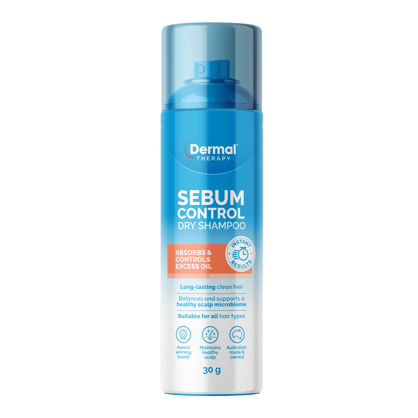 Dermal Therapy Sebum Control Dry Shampoo for Refreshing Oily Hair | Provides Long-Lasting Clean Feel | No Visible Residue| 30g