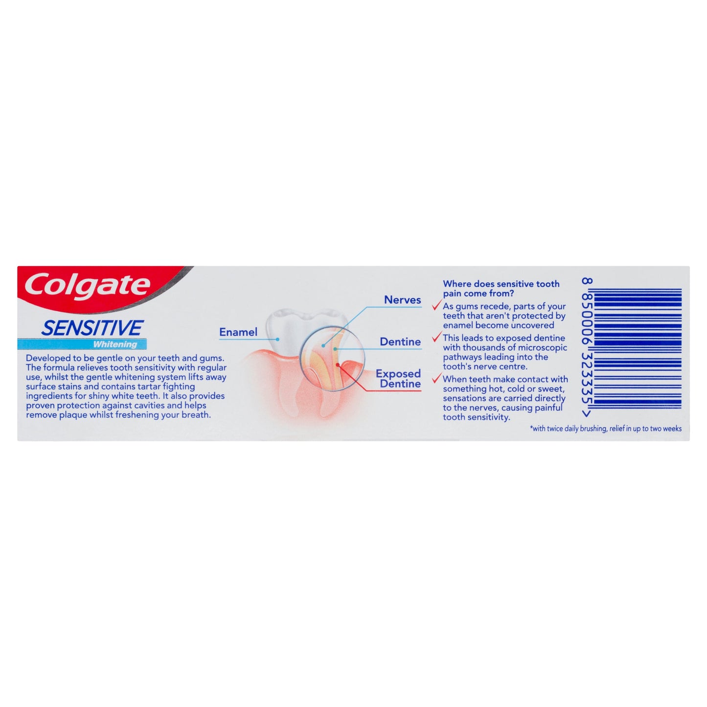 Colgate Sensitive Teeth Pain Whitening Fluoride Toothpaste 110g