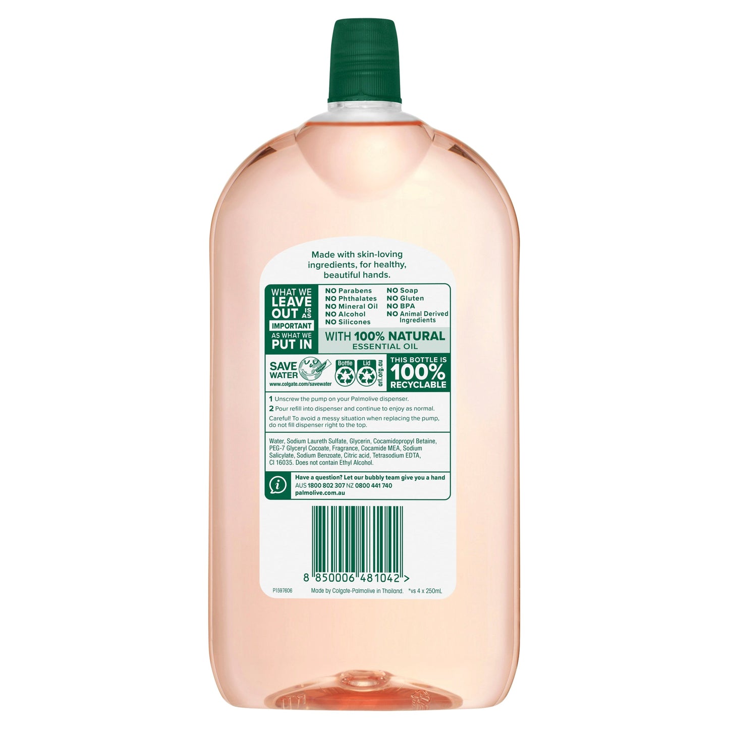 Palmolive Foaming Hand Wash Soap Japanese Cherry Blossom Refill & Save 1 Litre