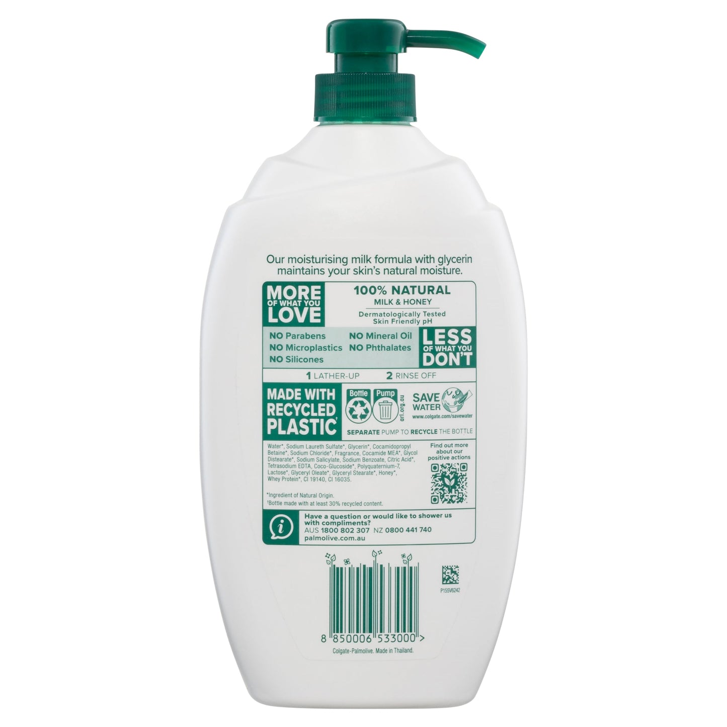 Palmolive Naturals Body Wash Milk & Honey Shower Gel 1L